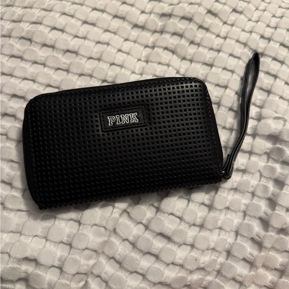 PINK Victoria's Secret Black Wristlet Wallet